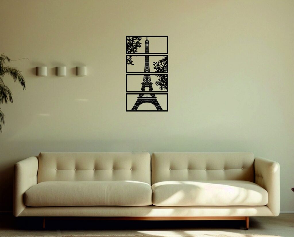 fondo1 Torre Eiffel – 4 piezas, 40 × 70 cm
